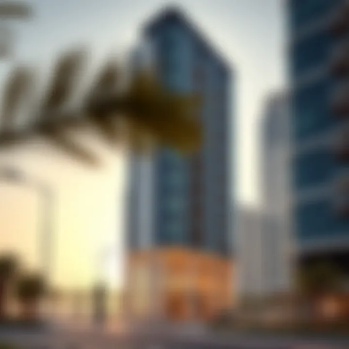 Exterior view of Grosvenor Business Tower showcasing its modern architecture