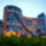 Exterior view of the Hessa Building showcasing its innovative design