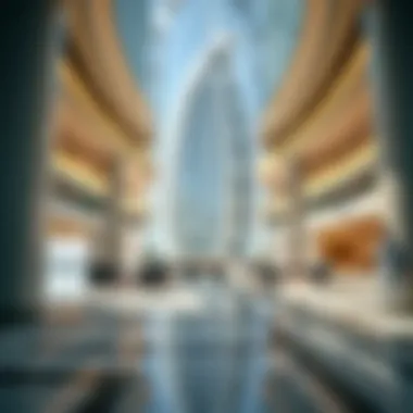 Iconic Lobby of Burj Al Arab Stunning view of the Burj Al Arab's iconic lobby