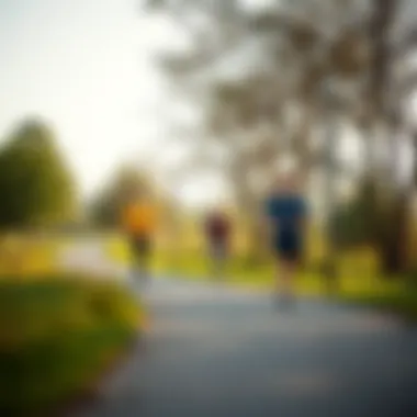 Scenic Jogging Trails in JVC Park Joggers enjoying the walking trails in JVC Park