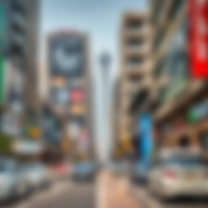 A bustling commercial district highlighting investment potential