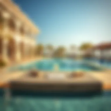 Exquisite pool area of a luxury property in Dubai