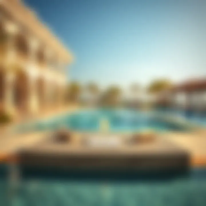 Exquisite pool area of a luxury property in Dubai