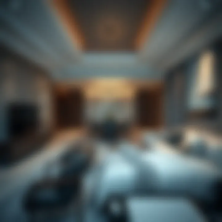 Luxurious interior of a modern apartment in مدينة بدر محيصنة highlighting contemporary design