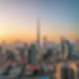 Panoramic view of Dubai skyline showcasing luxury properties