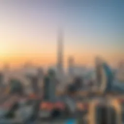 Panoramic view of Dubai skyline showcasing luxury properties