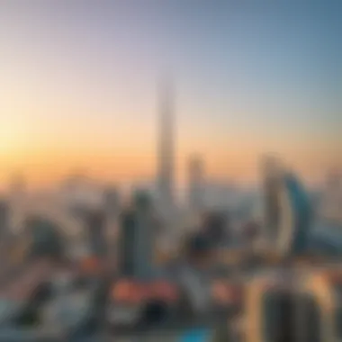 Panoramic view of Dubai skyline showcasing luxury properties