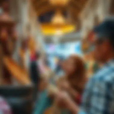 Local street vendors showcasing unique crafts