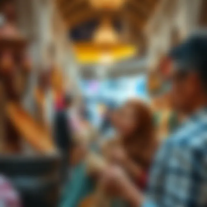 Local street vendors showcasing unique crafts