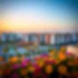 A scenic view of Modon Properties showcasing modern architecture and vibrant community spaces