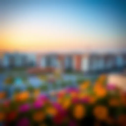 A scenic view of Modon Properties showcasing modern architecture and vibrant community spaces