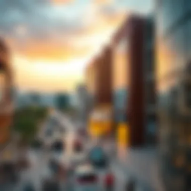 Panoramic view of Nakheel Mall showcasing its modern architecture