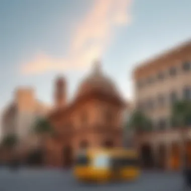 Historical landmarks surrounding Nasir Square that reflect Dubai's rich heritage.