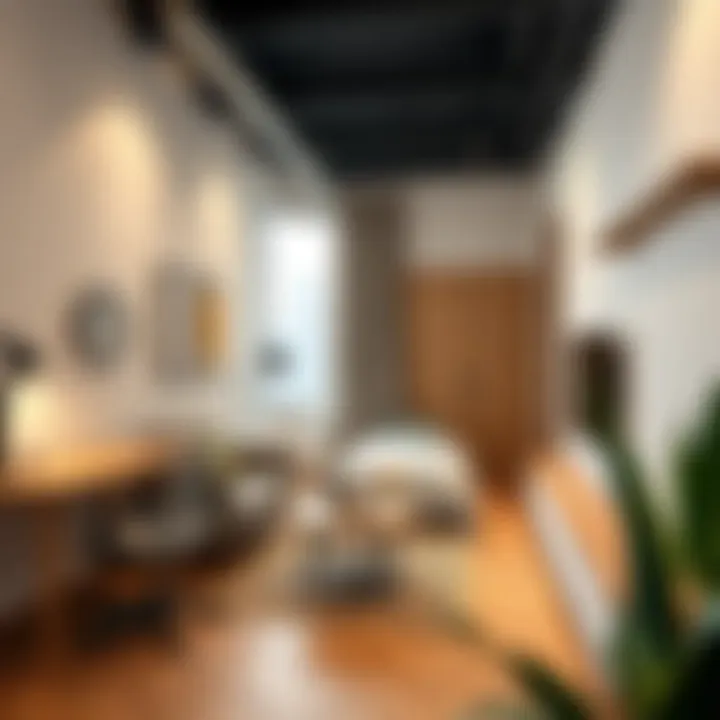 Cozy studio apartment equipped with essential living features