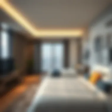 Modern studio apartment interior showcasing contemporary design