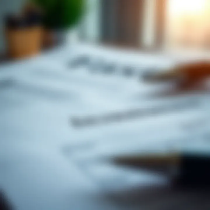 A close-up of legal documents related to property investment