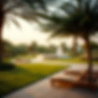 Peaceful park area with well-designed outdoor sessions for relaxation