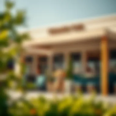 Elegant outdoor cafe in Dubai welcoming pets