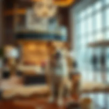 Luxurious pet-friendly hotel lobby in Dubai