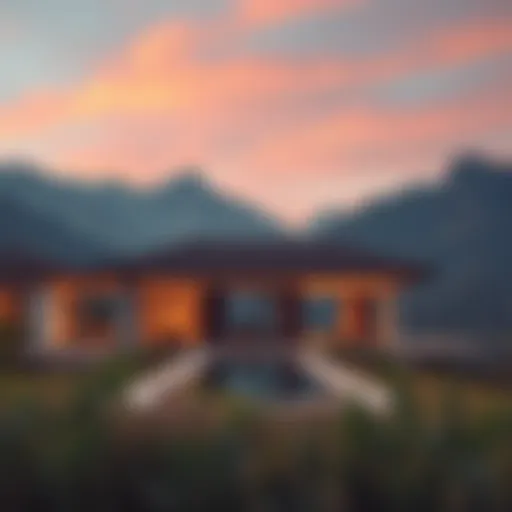 Stunning mountain backdrop with luxurious villa in Hatta