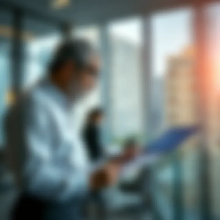 Investors analyzing real estate market data