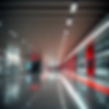 Interior of a Dubai Metro Red Line station showing modern design