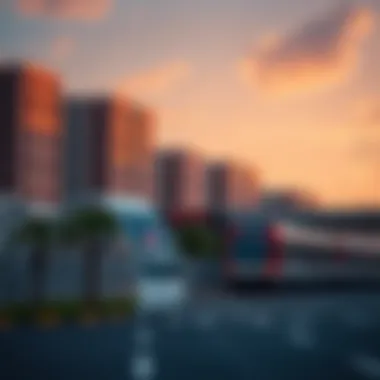 Neighborhoods surrounding a Red Line station showcasing urban development