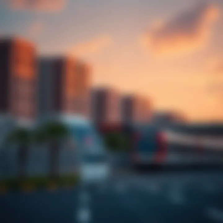 Neighborhoods surrounding a Red Line station showcasing urban development