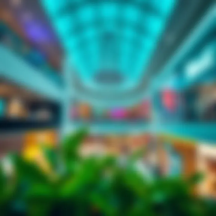Diverse Retail Offerings at Reef Mall The vibrant interior of Reef Mall filled with diverse retail shops