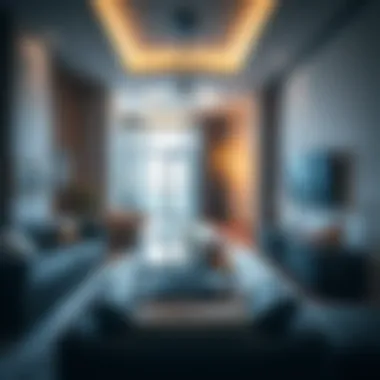 Modern apartment interiors showcasing spacious living areas