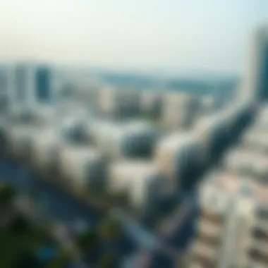 Aerial view of Al Nahda showcasing residential buildings
