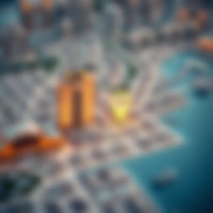 A map highlighting the strategic location of Al Twar within Dubai