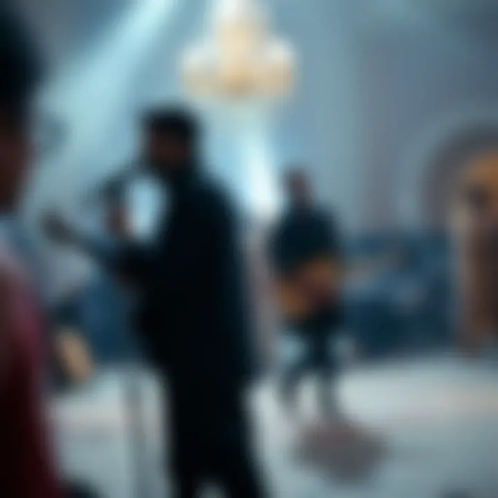 Photographer capturing live performances during the festival