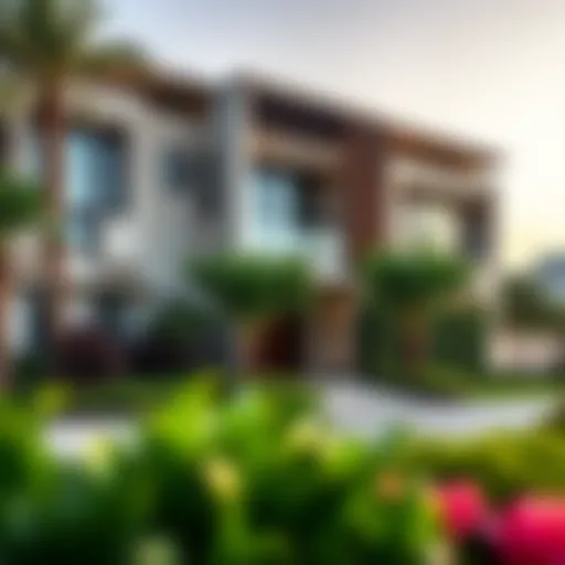 Stunning exterior view of a modern villa with lush landscaping