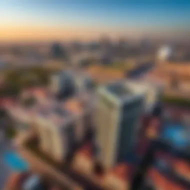 Aerial view of Dubai Silicon Oasis highlighting the Solarium Building