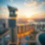 Aerial view of Stella Maris Tower showcasing its striking architecture