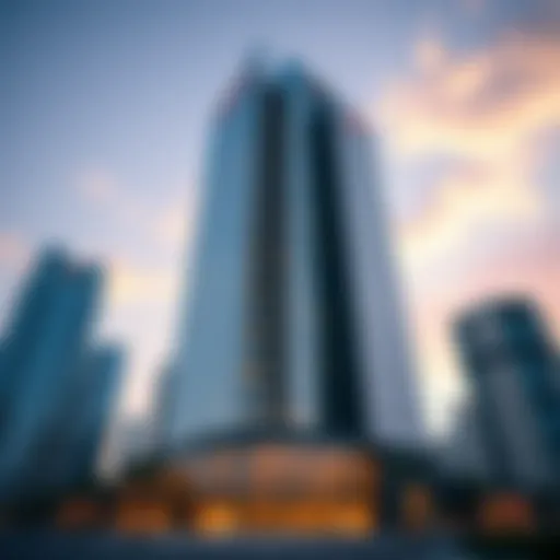 Stunning facade of The 118 Downtown Dubai showcasing modern architecture