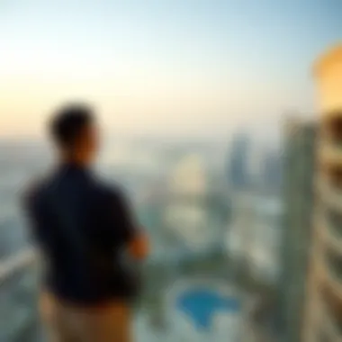 Panoramic view of the Dubai skyline from The Anwa