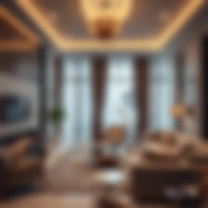 Luxurious apartment interior with modern design