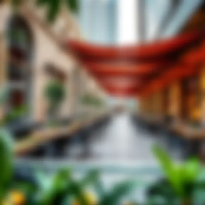 Elegant outdoor dining options along the Boulevard, reflecting the luxurious lifestyle available to residents and visitors