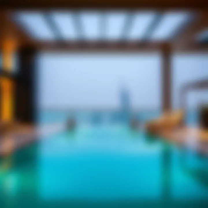 Inviting swimming pool area with lavish lounge chairs and serene ambiance