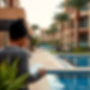 People enjoying the upscale lifestyle in a Damac community