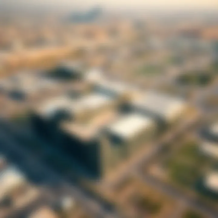 Aerial view of Dubai Industrial City showcasing its layout and infrastructure