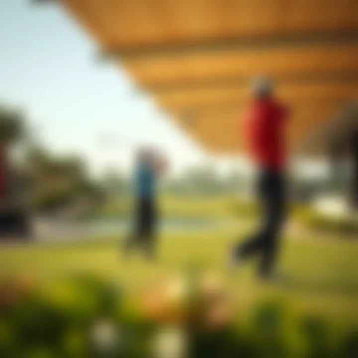 Golfers enjoying a round on an upscale course