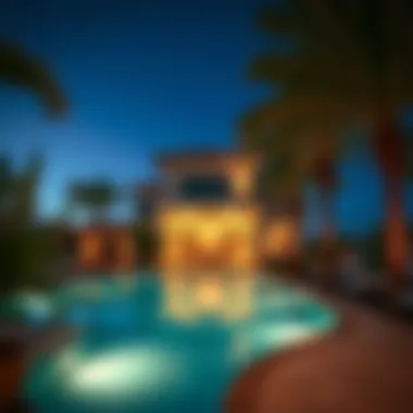 Lavish Outdoor Pool Area Lavish outdoor pool area of a luxury property in Dubai
