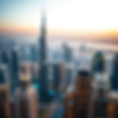Panoramic view of Dubai skyline showcasing luxury apartments