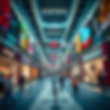 Interior shopping area filled with diverse retail outlets