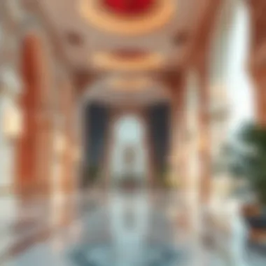 An artistic representation of the cultural elements within مول النخيل