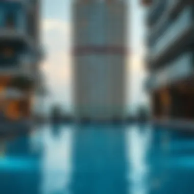Outdoor Pool and Amenities of The Point Tower Outdoor pool area highlighting amenities at The Point Tower
