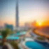 Reem Tower and Dubai Skyline Stunning view of the Reem Tower against the Dubai skyline